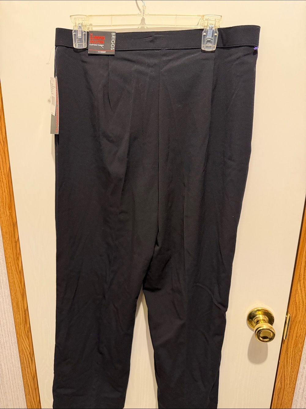 Woman’s black slacks Briggs slimming solution size 12 short - Picture 2 of 7